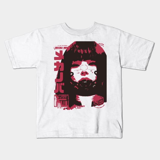 asian girl art Kids T-Shirt by vellouz55